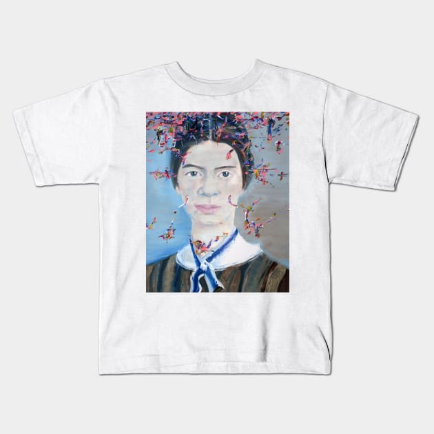 EMILY DICKINSON oil portrait Kids T-Shirt by lautir